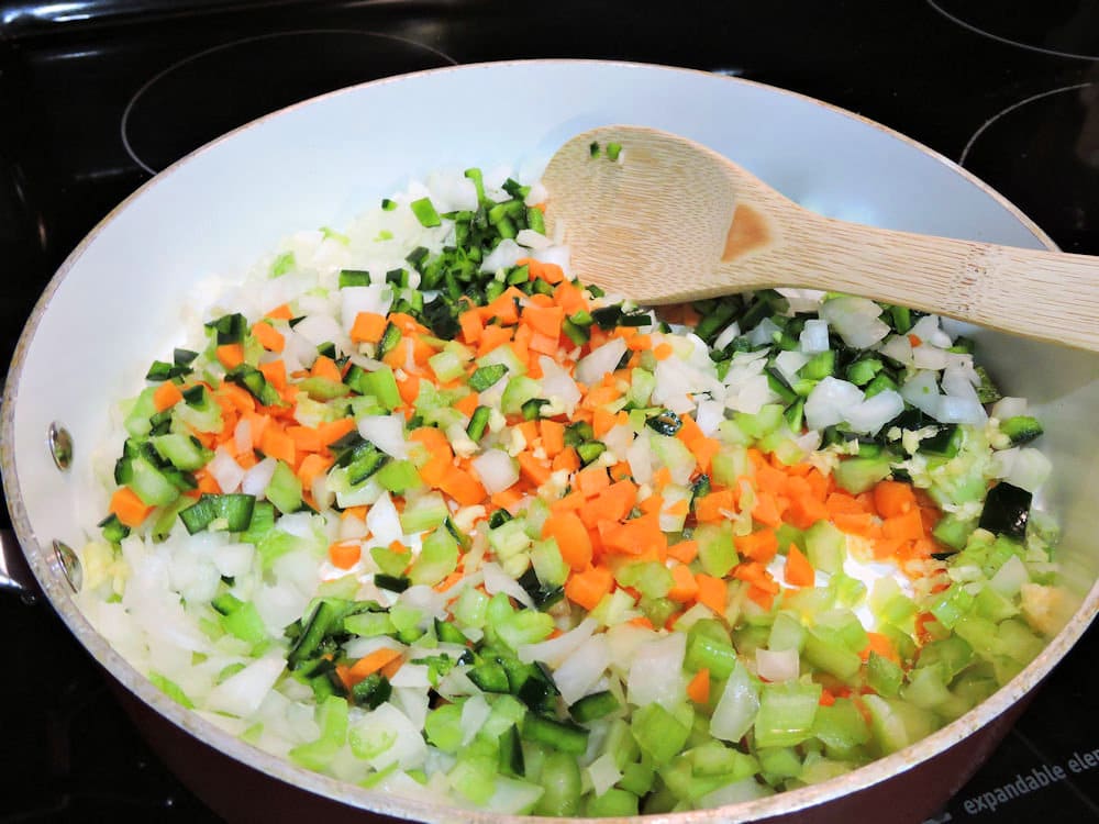 24Bite: Sauteeing carrots, celery, onion and peppers