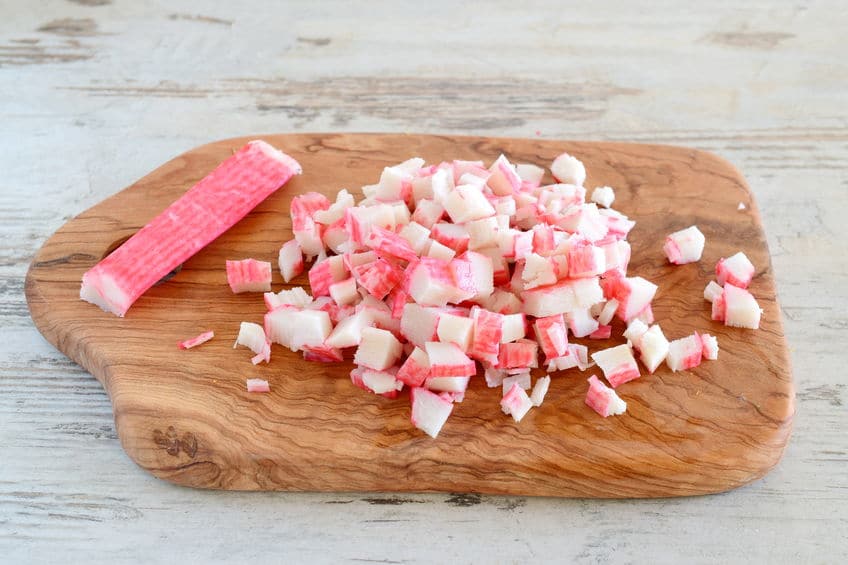 Imitation Crab on a cutting board © Olena Beisiuk via 123rf.com