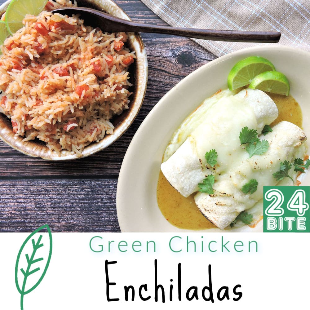 24Bite Recipe: Green Chicken Enchiladas by Christian Guzman