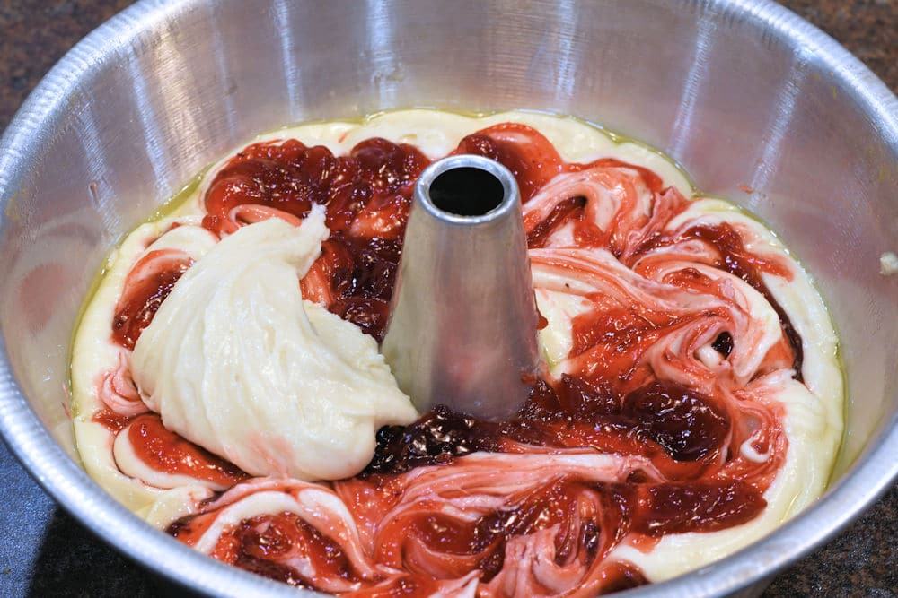 24Bite: Raspberry Swirl Cake Recipe by Christian Guzman