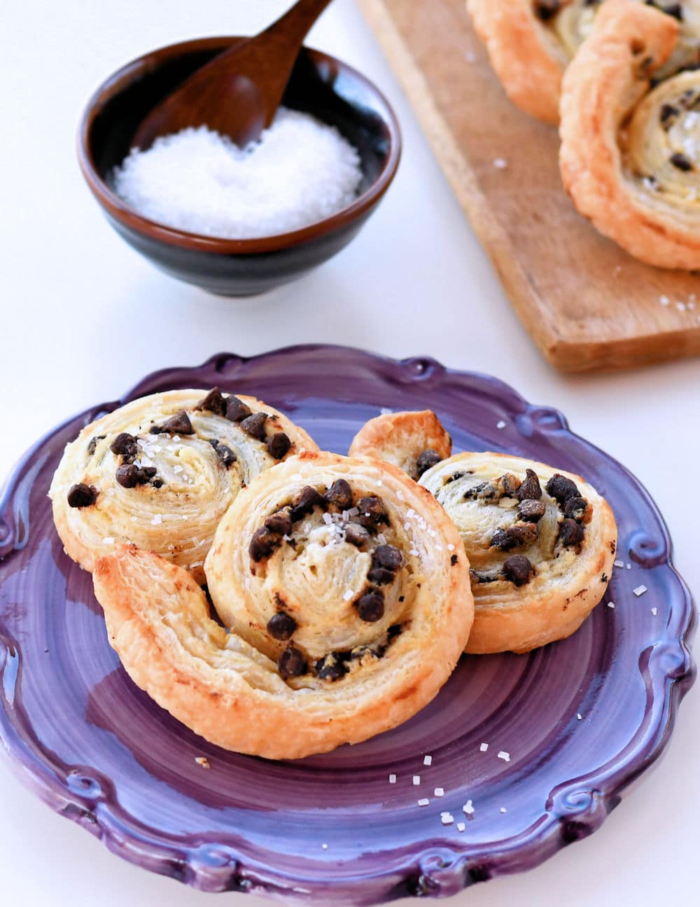 Easy Chocolate Chip Cream Cheese Danish with Puff Pastry