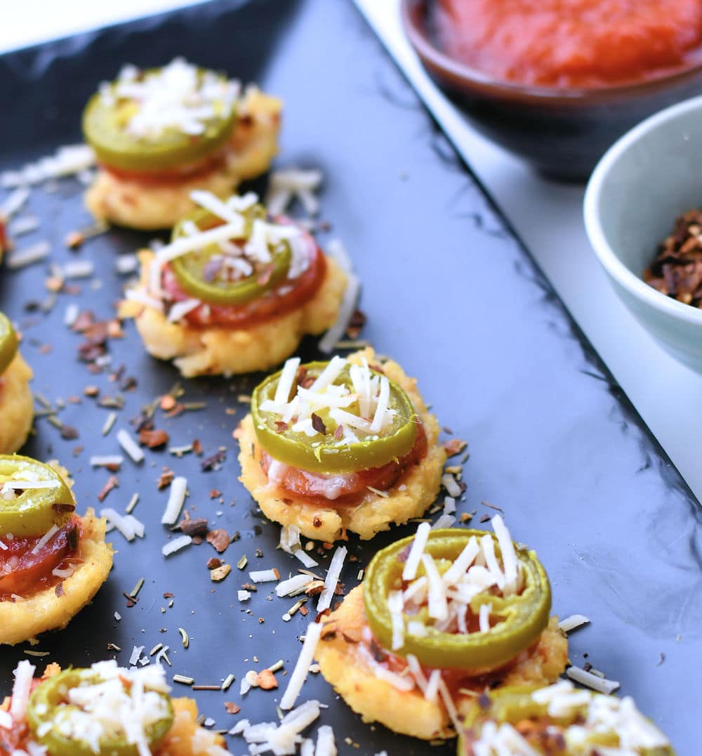 24Bite: Gluten Free Pizza Bites in Polenta Cups Recipe by Christian Guzman