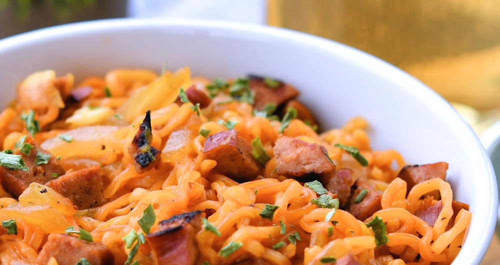 Ramen Noodles with Sausage Loaded Ramen Bowl 24Bite® Recipes
