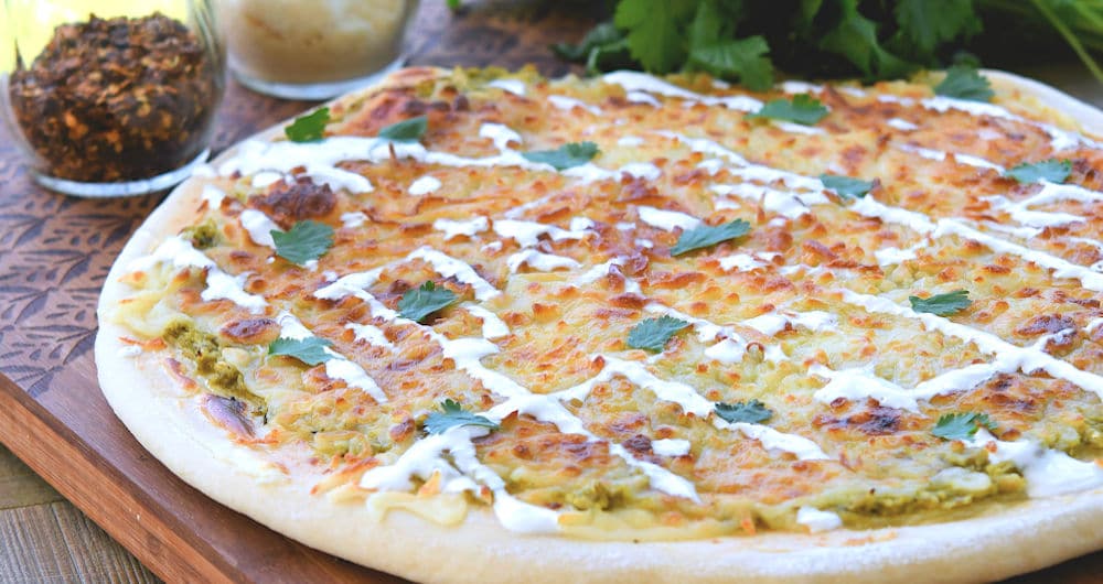 24Bite: Mexican Salsa Verde Chicken Pizza