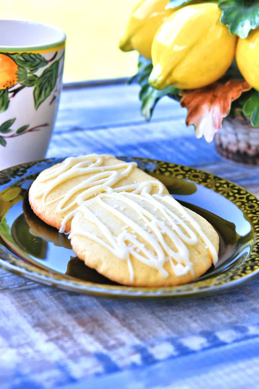 Lemon Sugar Cookies with White Chocolate Drizzle Recipe by Christian Guzman
