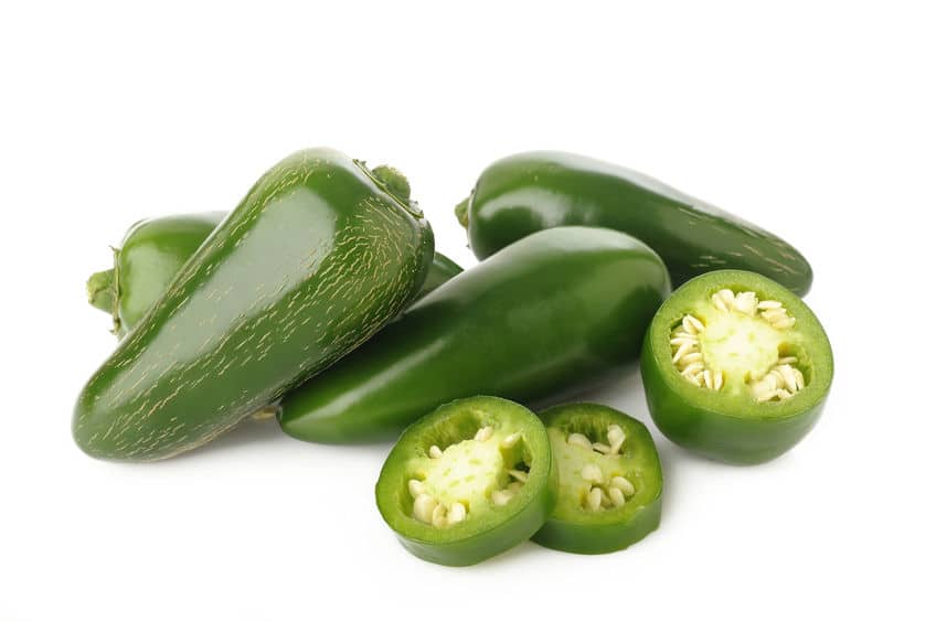 Green jalapenos on a white background © 123rf.com by phloenphoto  