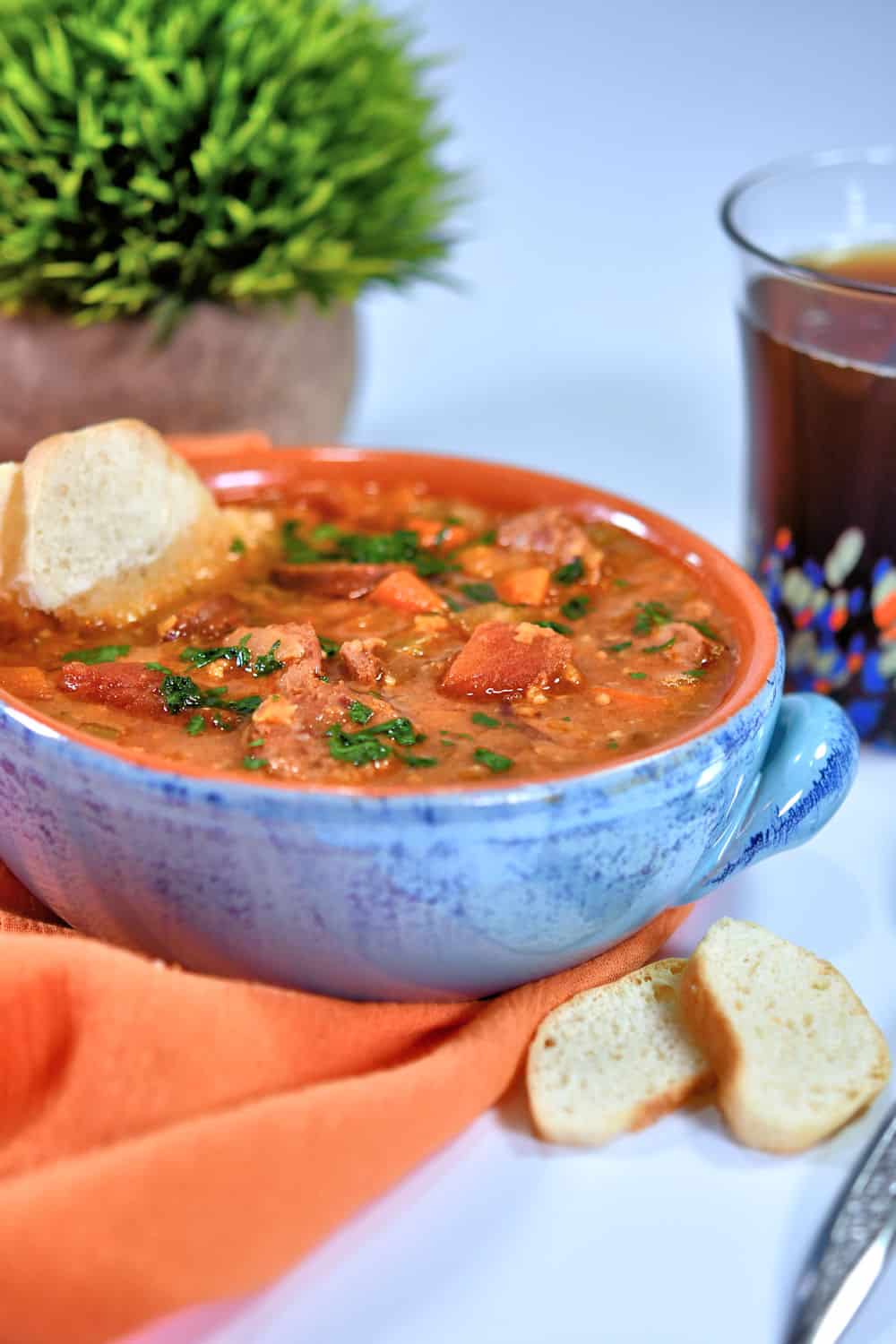 Kielbasa Sausage Soup with Lentils Instant Pot | 24Bite® Recipes