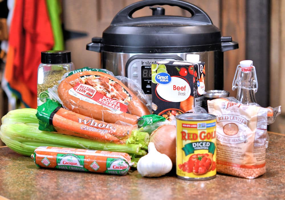 Lentil soup with sausage best sale instant pot