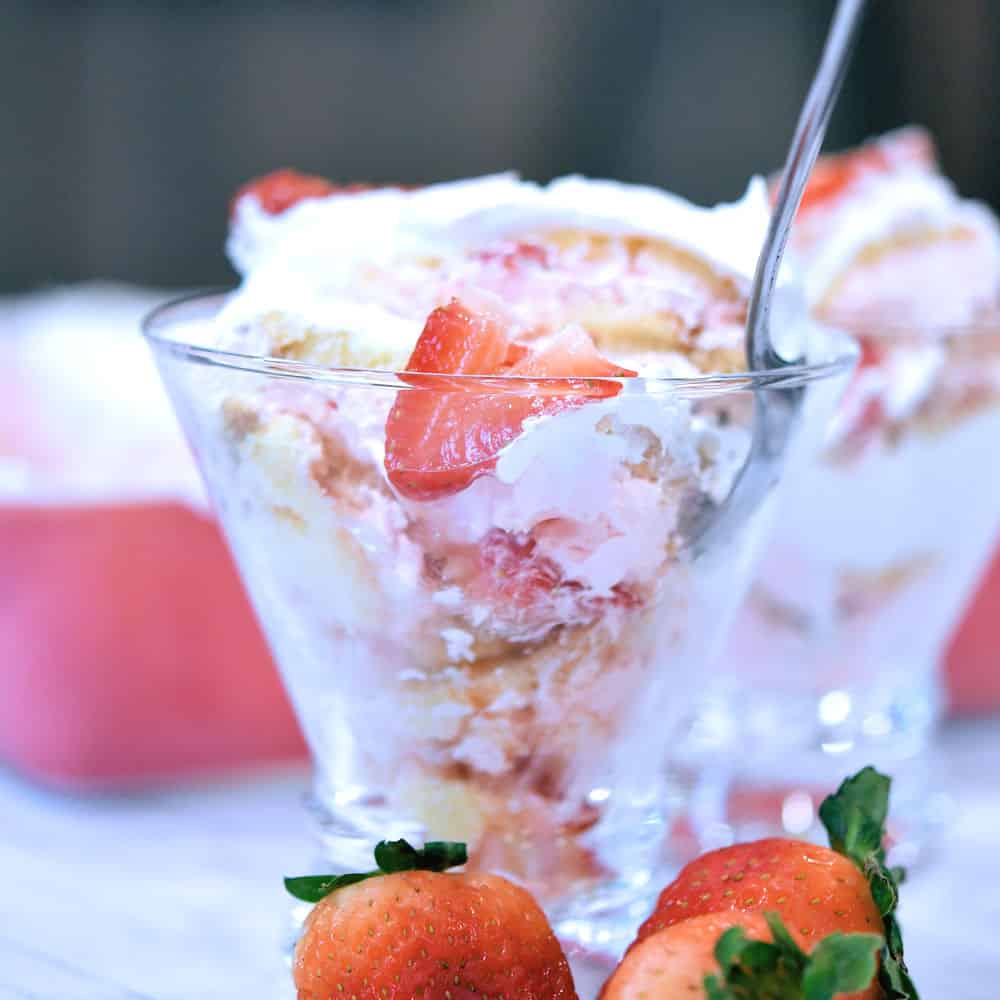 Strawberry Tiramisu No Bake Layered Dessert