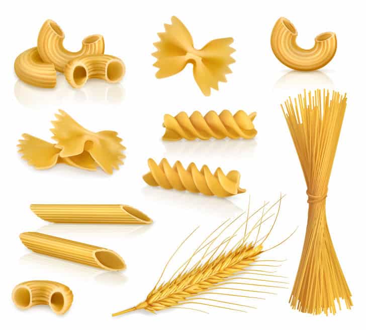 Set with pasta, vector icons, isolated on white background © Nataliia Natykach via 123rf.com