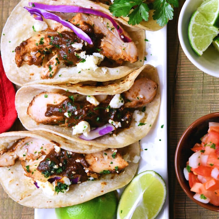 Chicken Mole Tacos with Dona Maria Sauce | 24Bite® Recipes