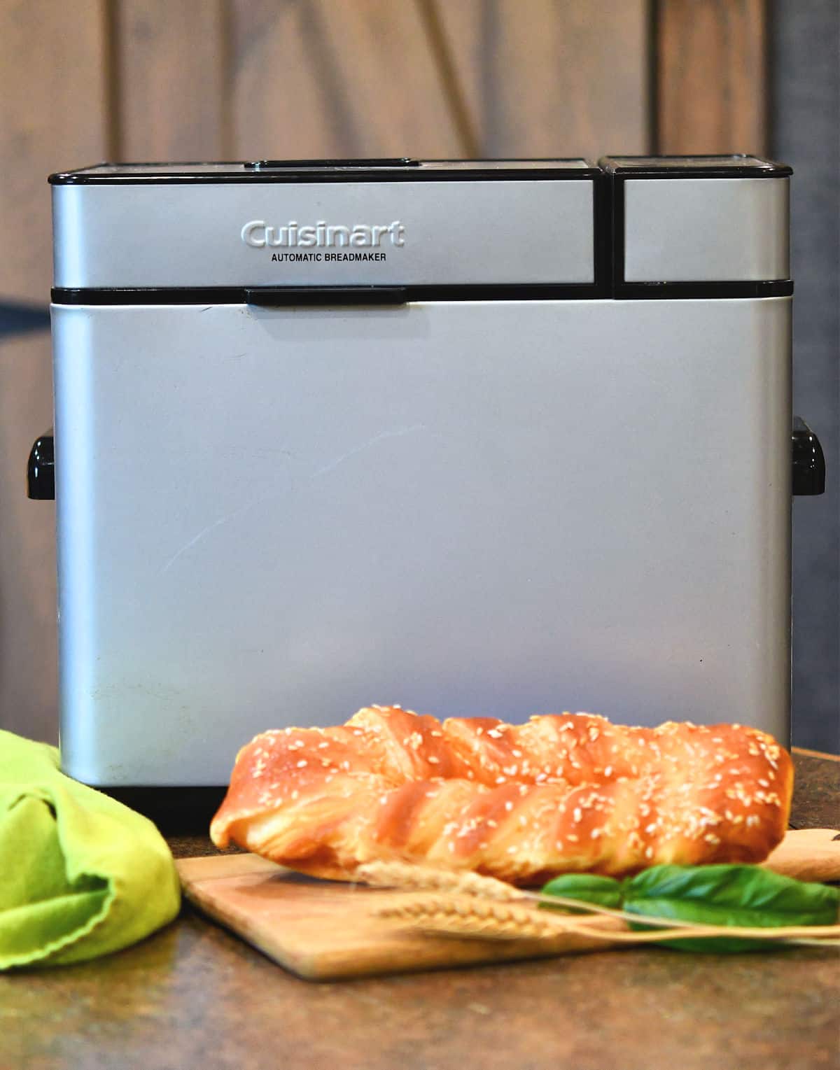 Cuisinart bread maker on a countertop