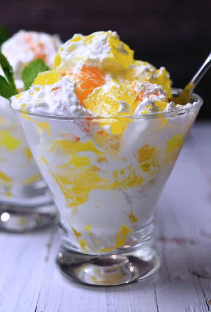 Jello Fluff Salad Lemon and Orange | 24Bite® Recipes