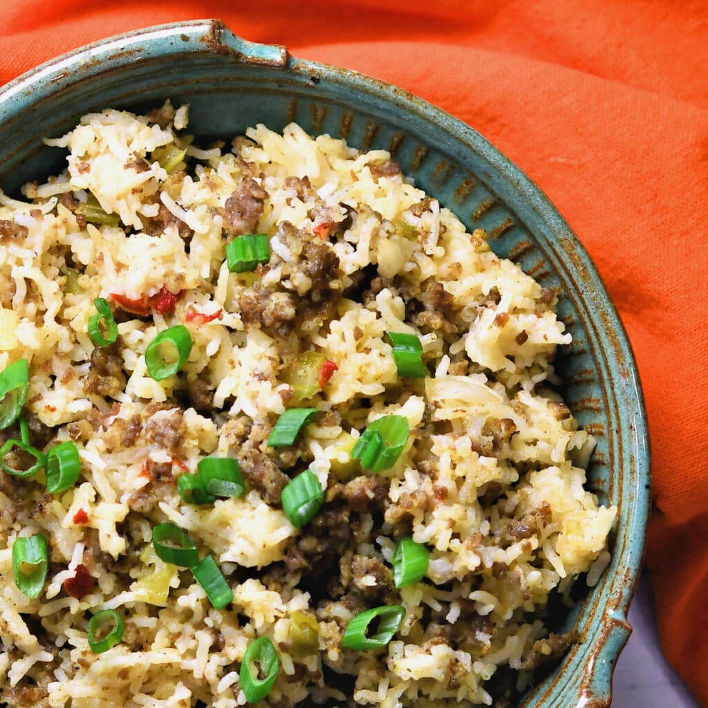 Instant Pot Dirty Rice with Pork Sausage 24Bite® Recipes