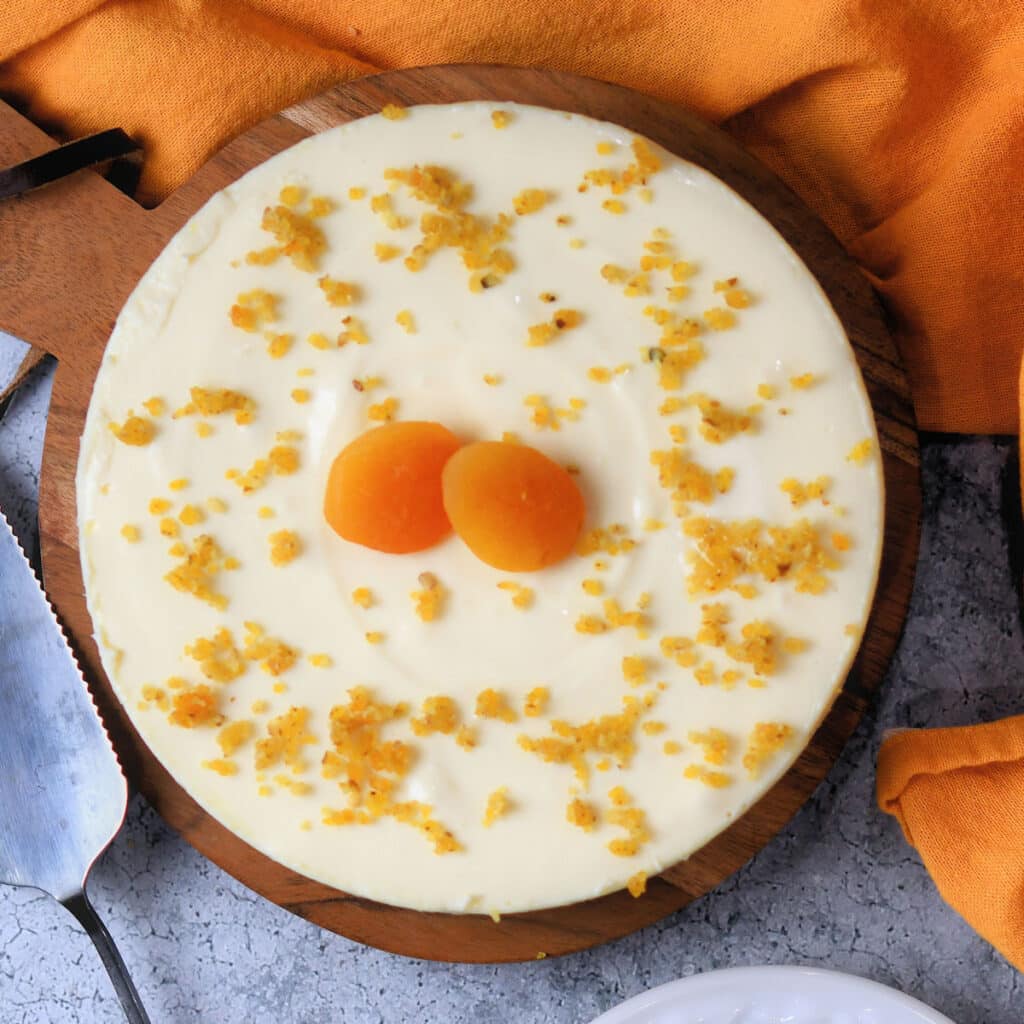 No Bake Cheesecake Apricot Crust