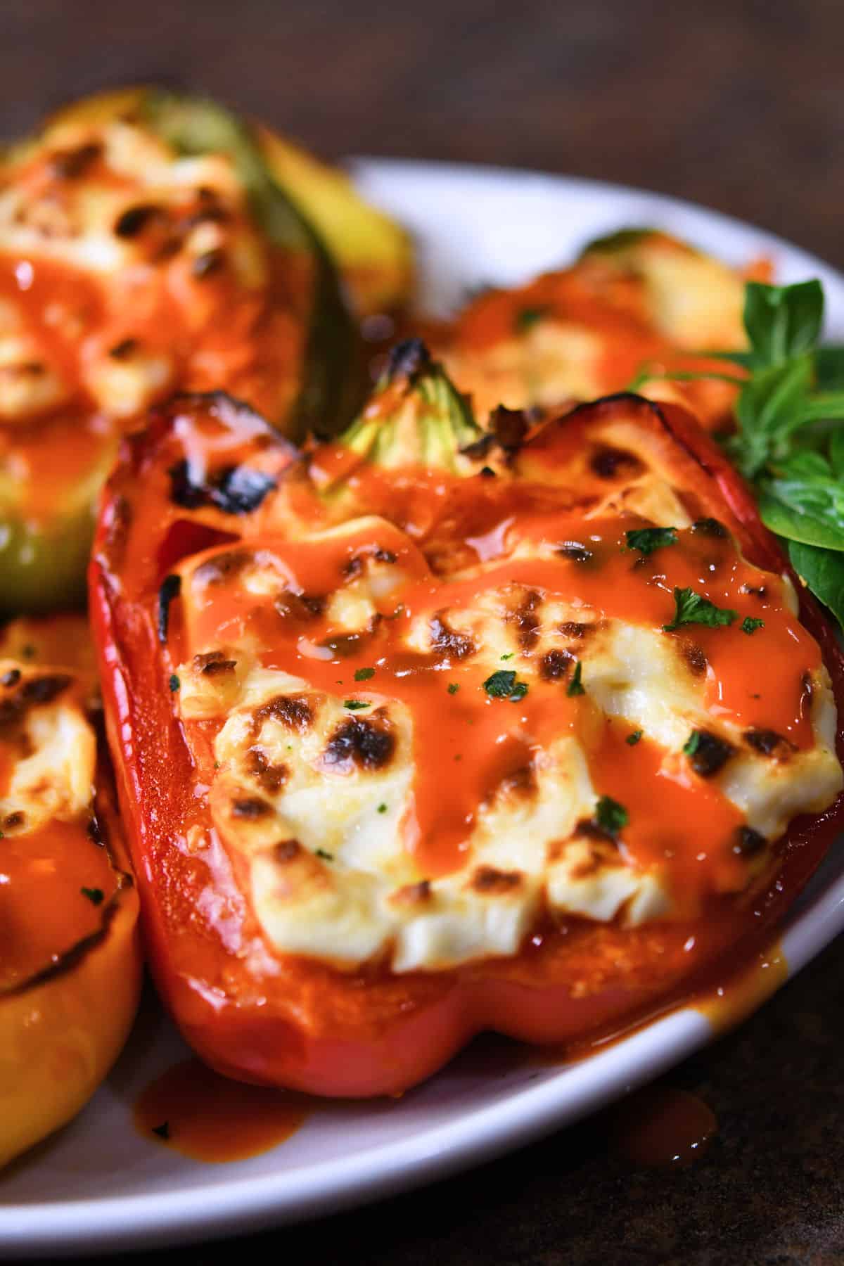 Chicken Stuffed Red Bell Peppers - Sanderson Farms