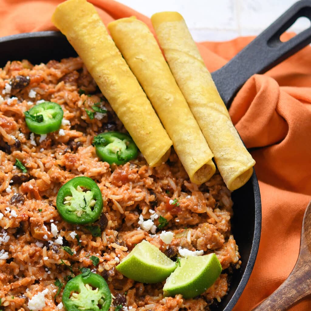 Chorizo Rice One Skillet Dinner