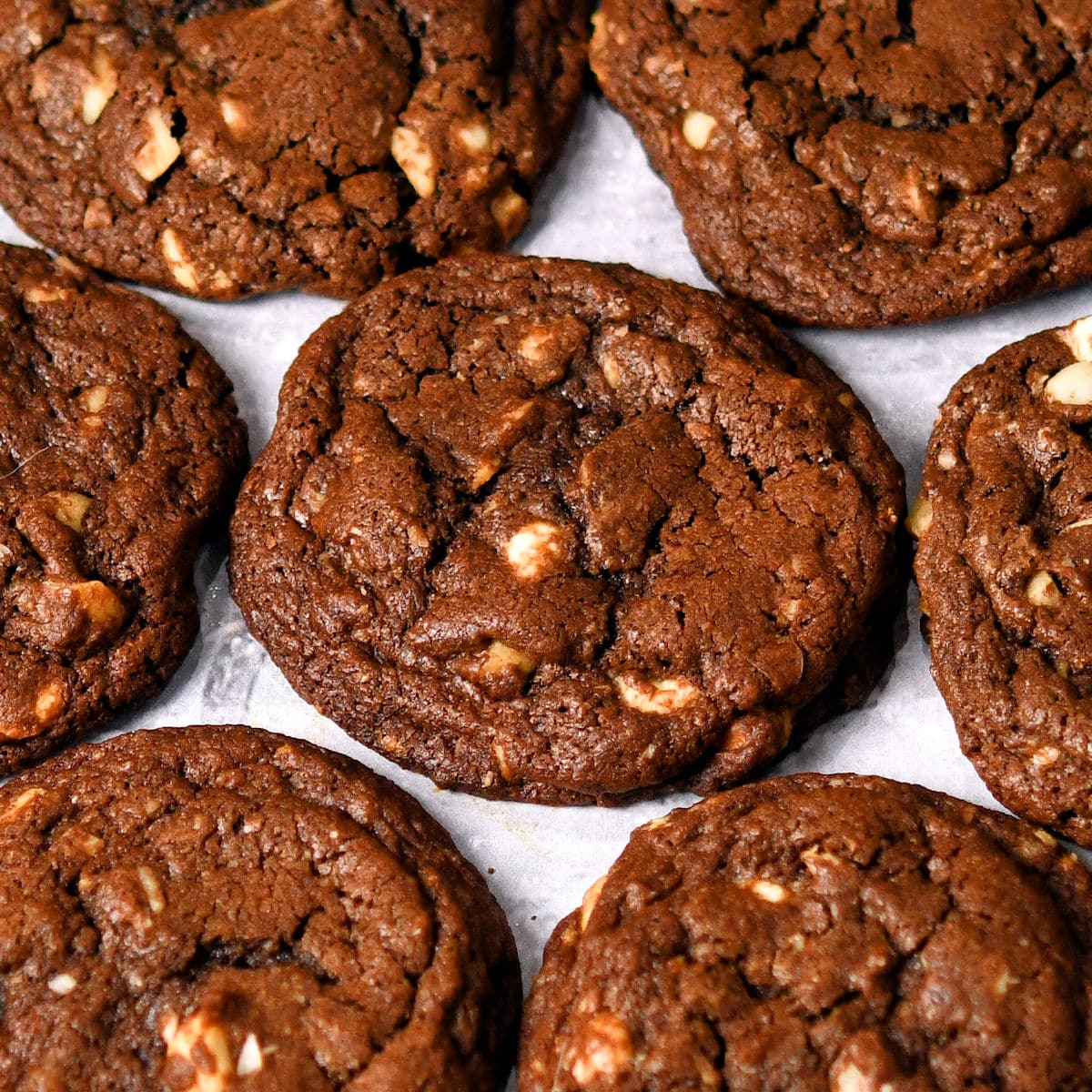 Double Chocolate Macadamia Nut Cookies - Fork Knife Swoon