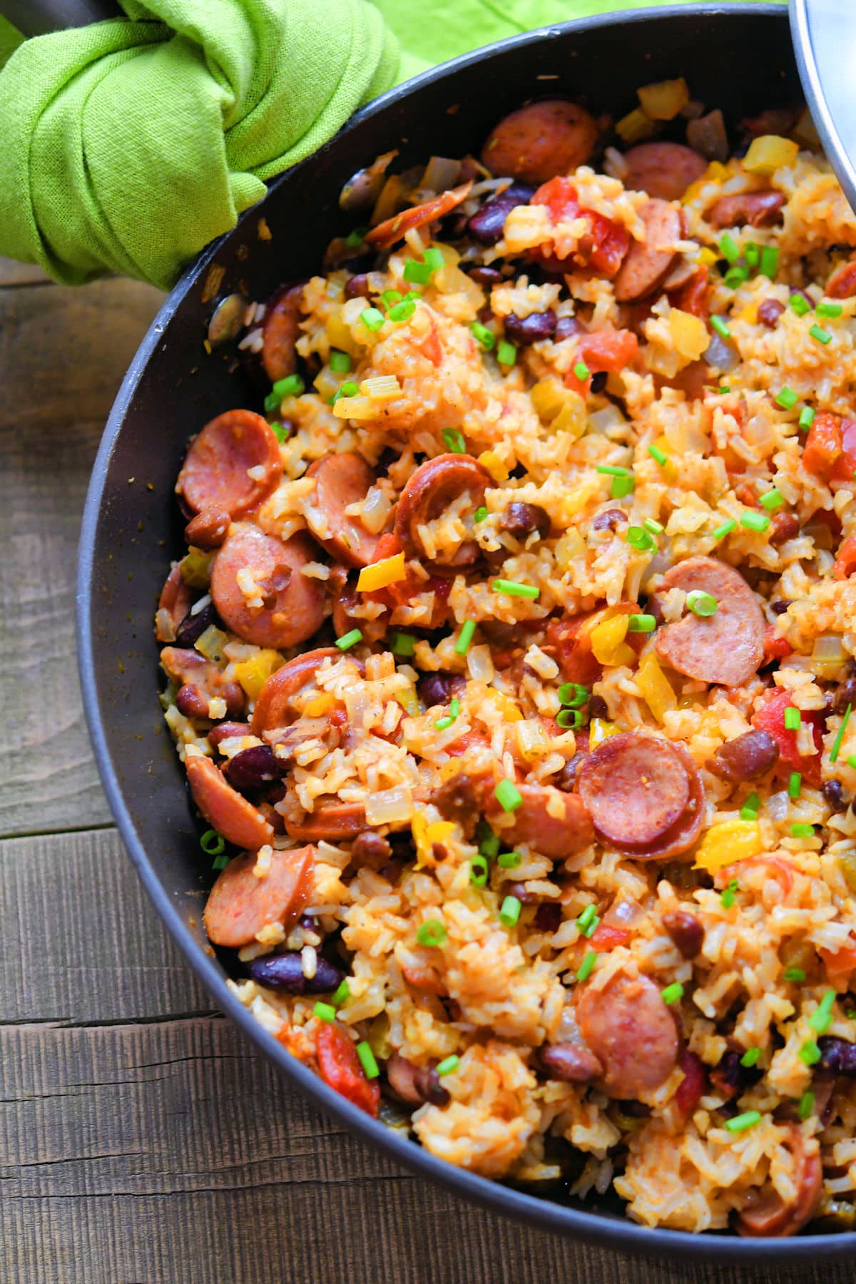 24Bite: Cajun Sausage and Rice with Beans recipe by Christian Guzman