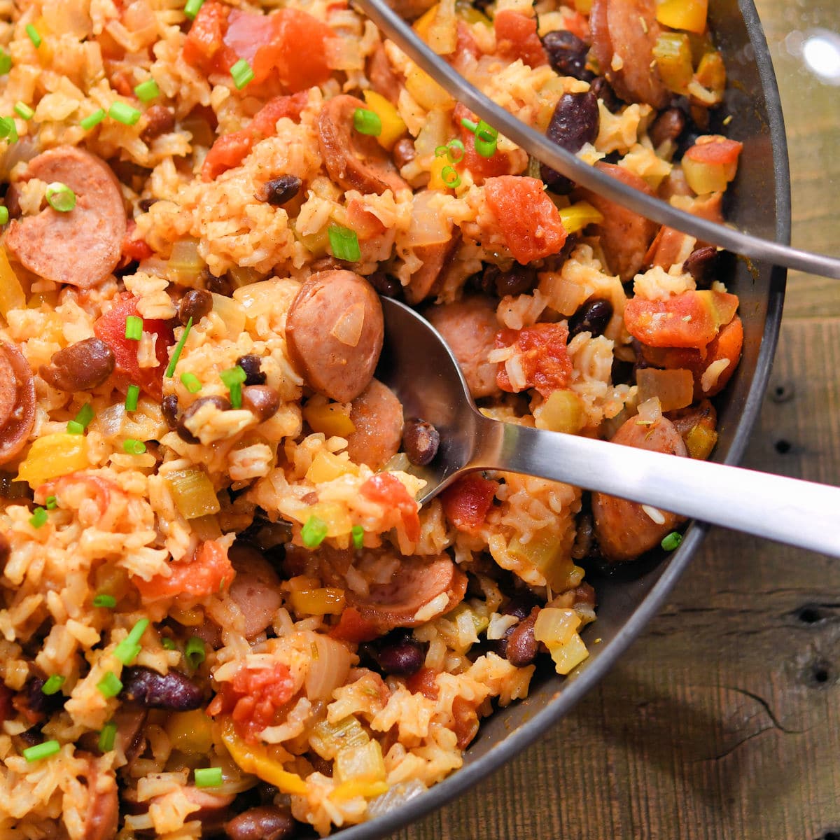 Cajun Sausage and Rice with Beans