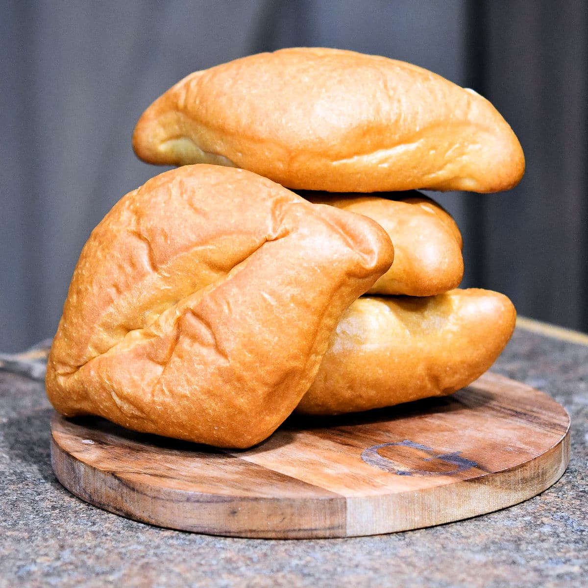 four pieces of Mexican bolillo bread