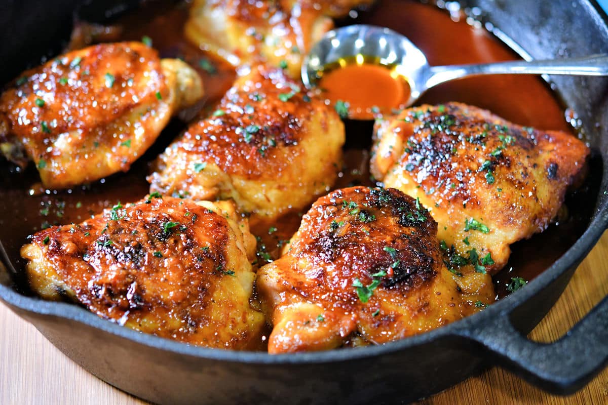 24Bite: Sweet and Spicy Chicken Thighs Recipe by Christian Guzman