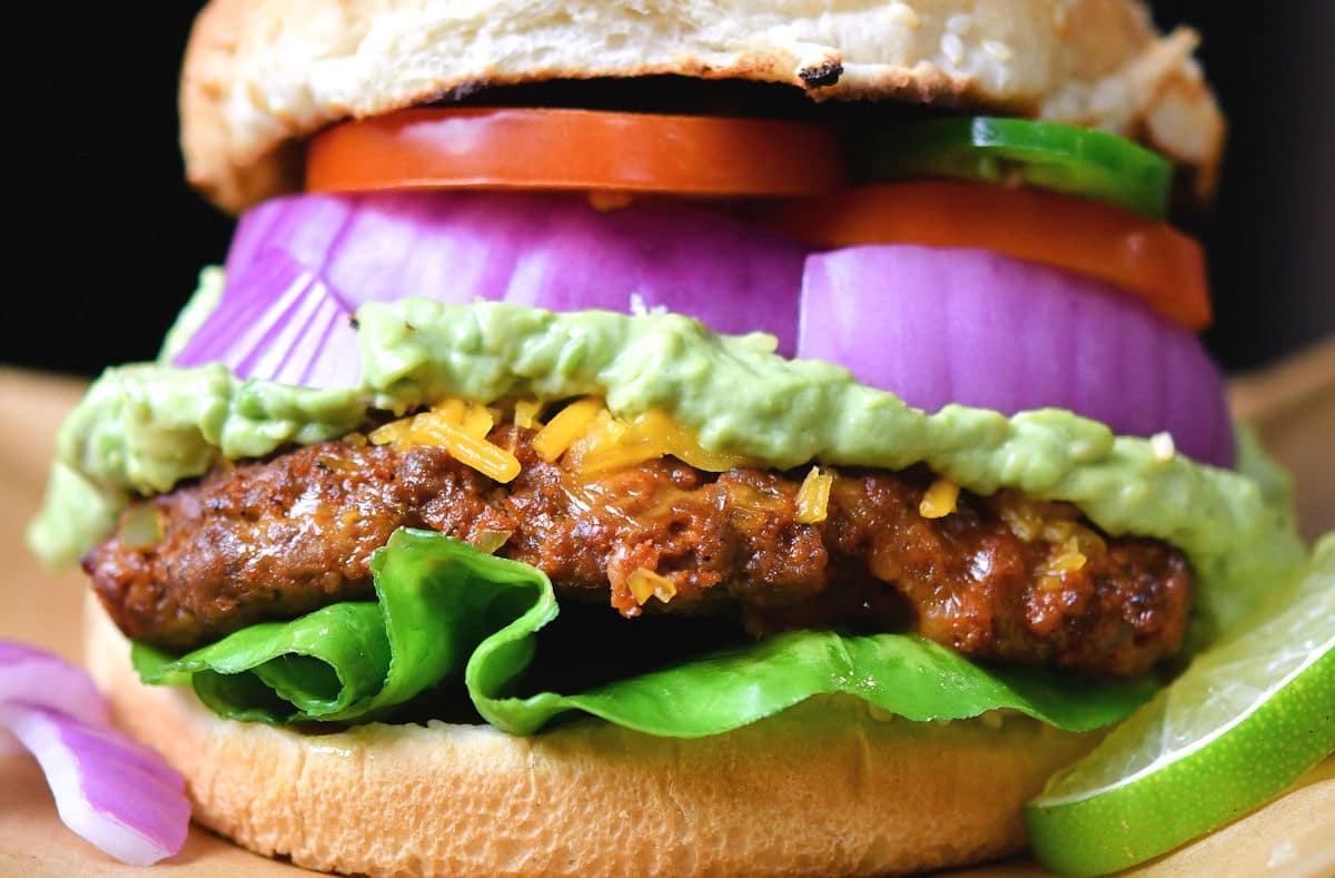 24Bite: Venison Burger with Chorizo Cheddar and Jalapeno Recipe by Christian Guzman