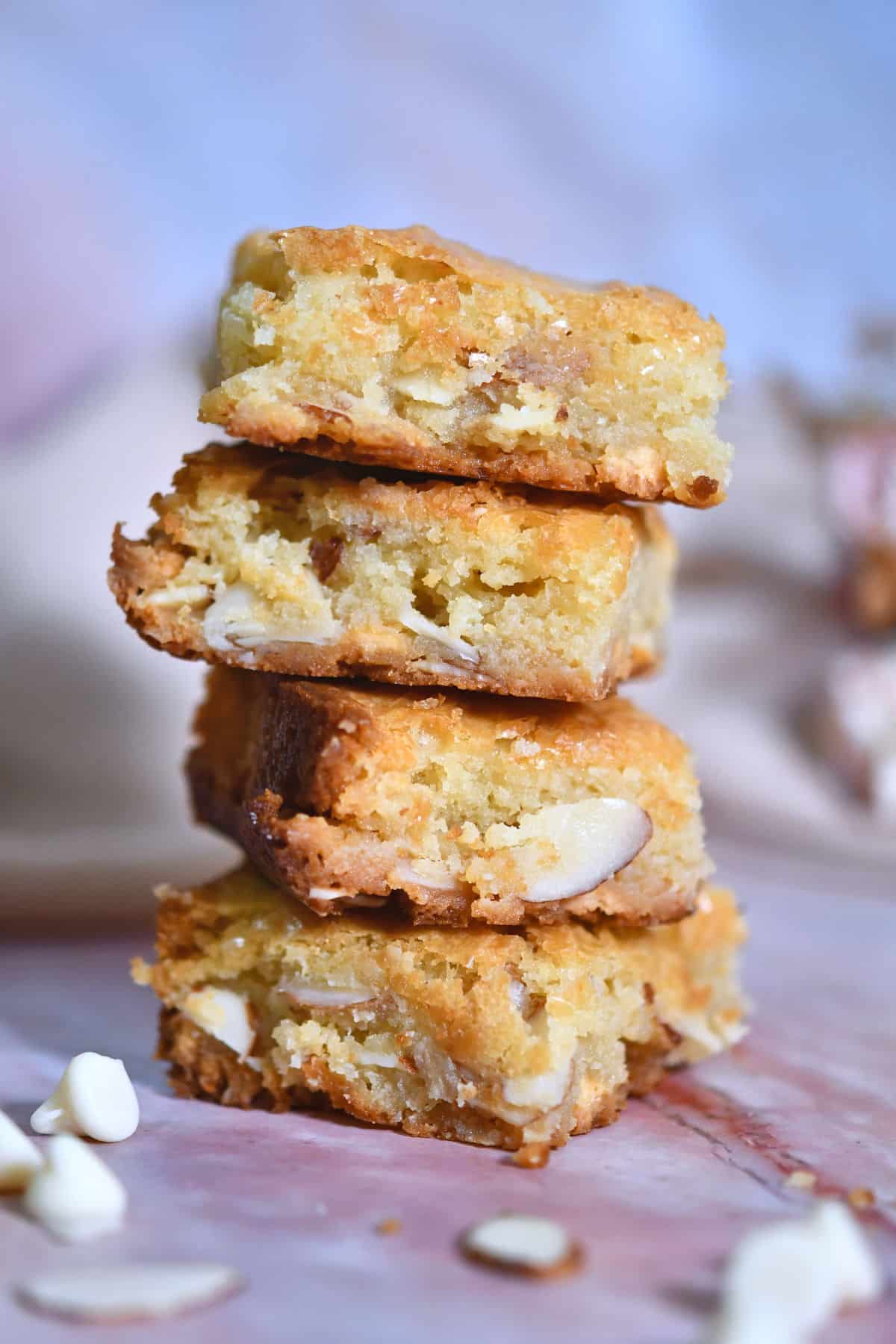 Almond White Chocolate Blondies Recipe by Christian Guzman