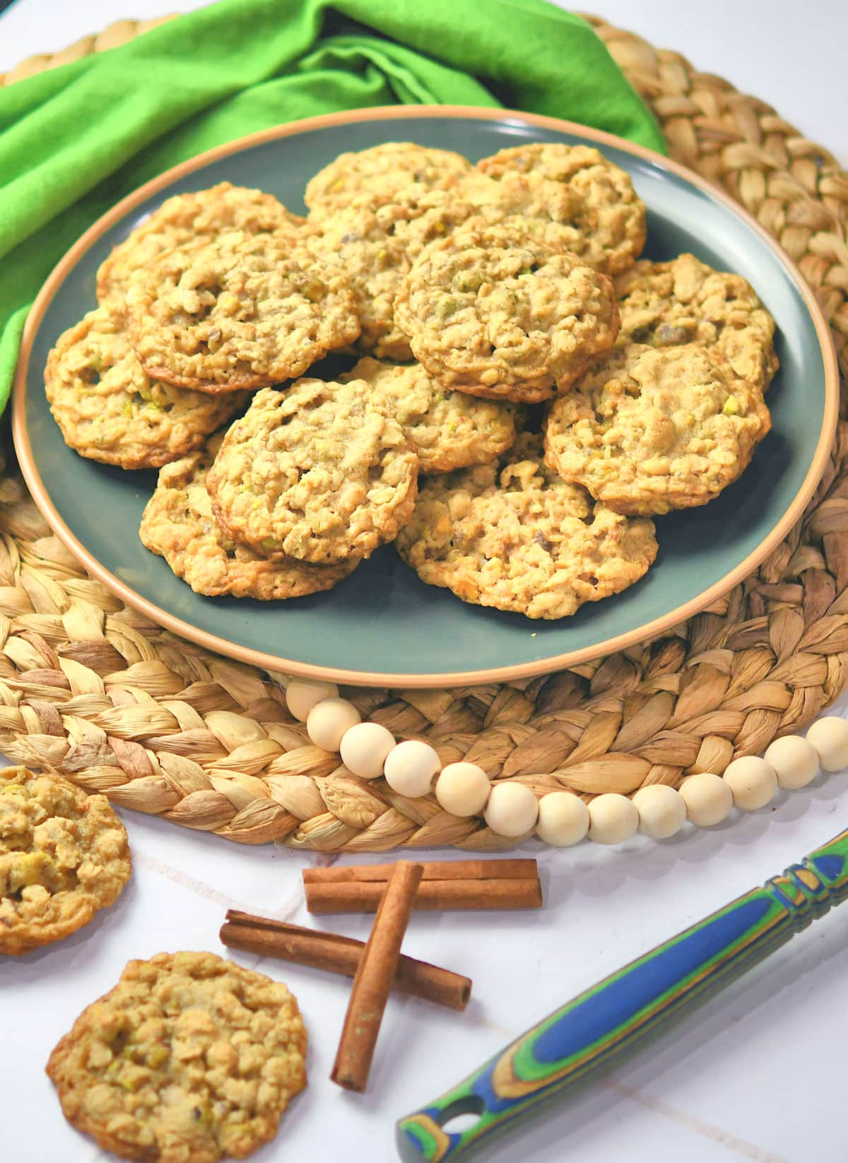 Oatmeal Honey Pistachio Cookies recipe by Christian Guzman.