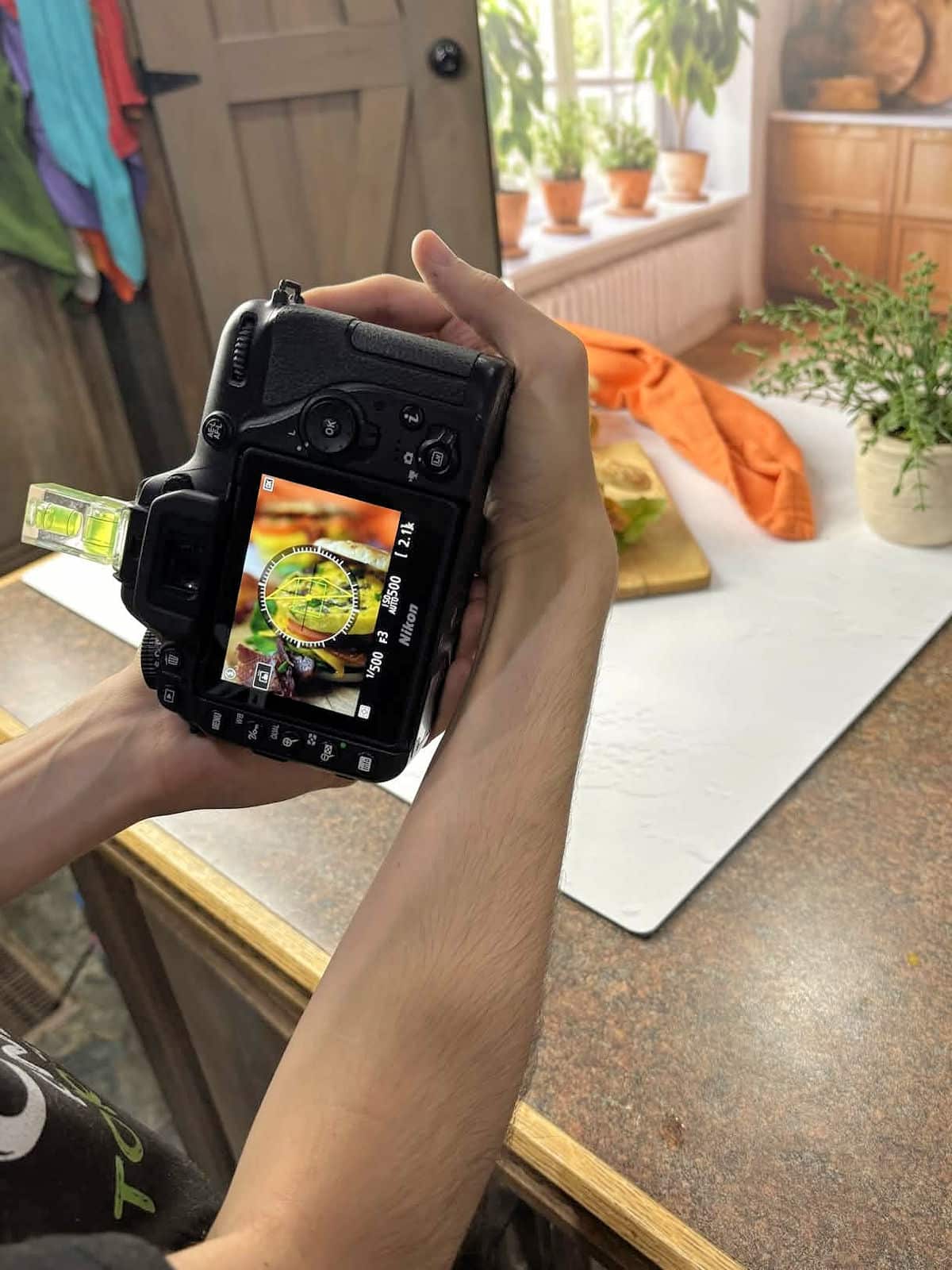 photo shoot set up and styling for Breakfast Egg Patties