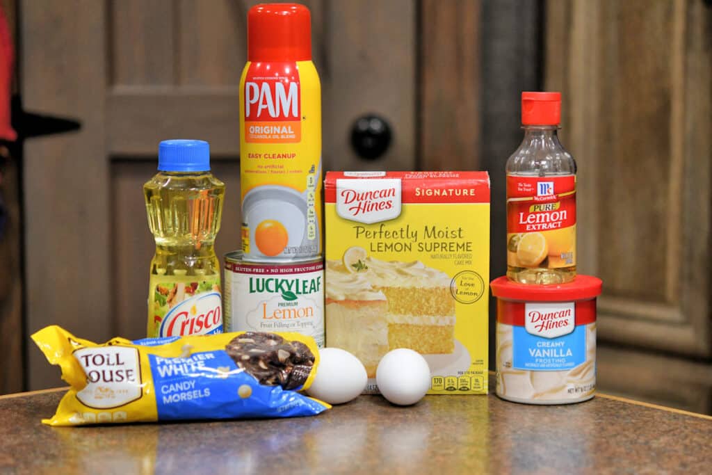 ingredients for Frosted Lemon Bars From Box Cake Mix at 24Bite