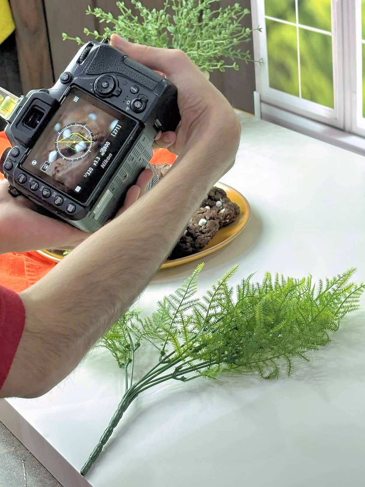 style photo shoot for Hot Chocolate Cookies