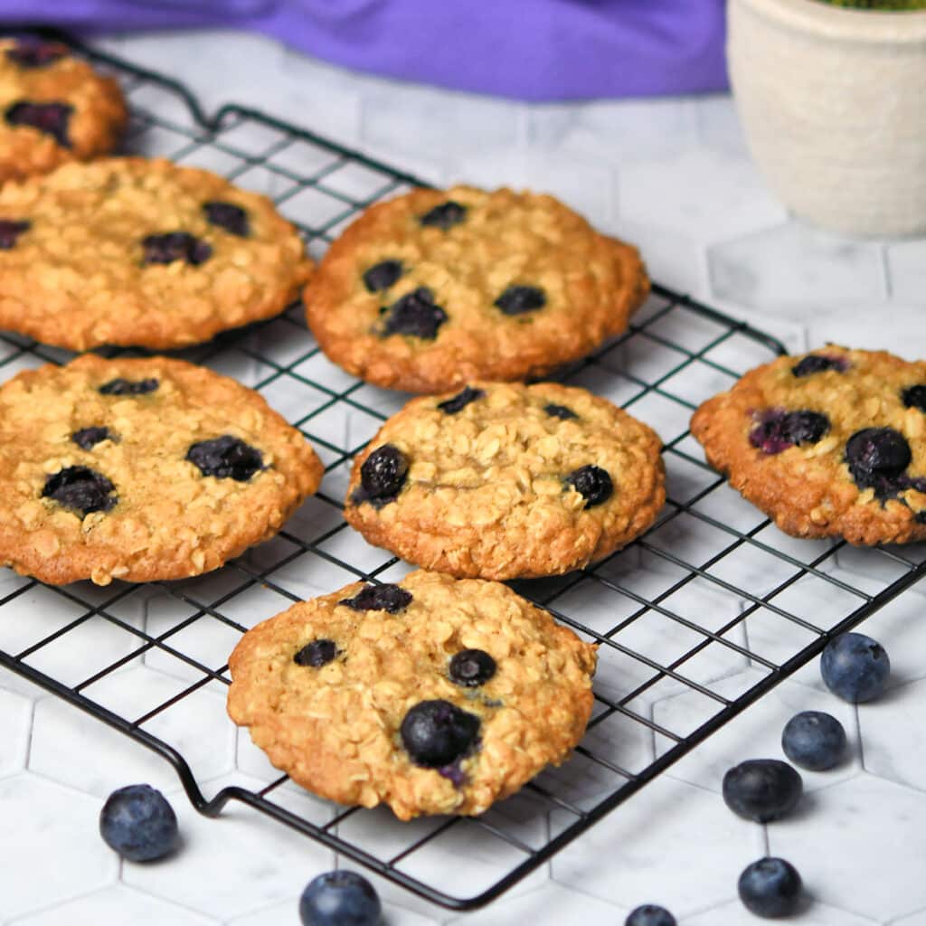 Blueberry Oatmeal Cookies Fresh or Frozen Blueberries