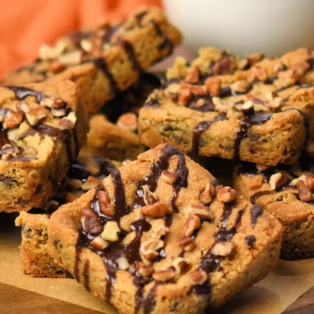Chocolate Chip Cookie Bars In A Silicone Mold